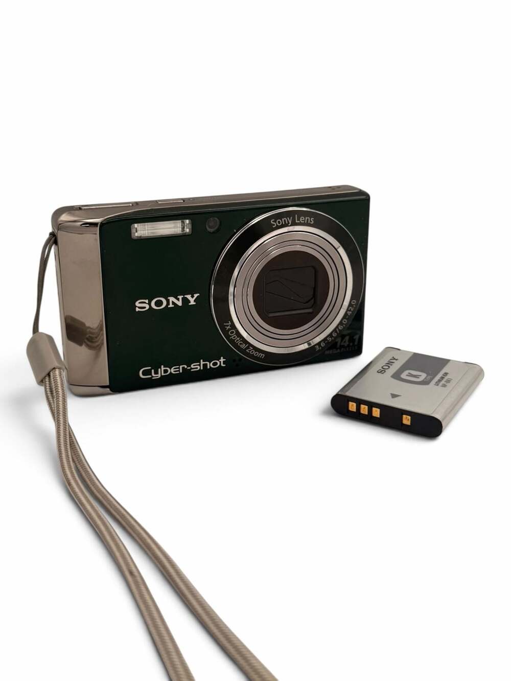 Sony Cyber-shot DSC-W370 14.1MP Digital Camera Green with Battery